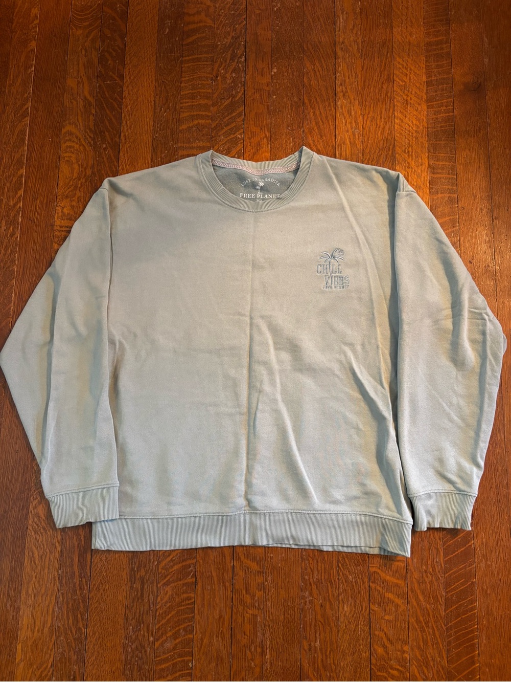 Free Planet Men's Sage Green Crewneck Sweatshirt